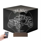 Off Road Arazi Aracı Jeep Tasarım Kişiye Özel 3D Lamba - Masa Gece Lambası