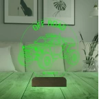 Off Road Arazi Aracı Jeep Tasarım Kişiye Özel 3D Lamba - Masa Gece Lambası