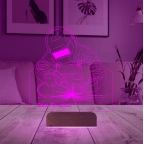 Kaynakçı Tasarım Kişiye Özel 3D Lamba - Masa Gece Lambası