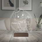 Yeni Doğan Erkek Bebek Hediye Kişiye Özel 3D Lamba - Masa Gece Lambası