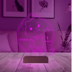 Yeni Doğan Erkek Bebek Hediye Kişiye Özel 3D Lamba - Masa Gece Lambası