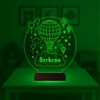 Çocuk Odası Hediye Balon Kalp Kişiye Özel 3D Lamba - Masa Gece Lambası