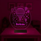 Çocuk Odası Hediye Balon Kalp Kişiye Özel 3D Lamba - Masa Gece Lambası