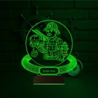 İtfaiye İtfaiyeci Hediye Kişiye Özel 3D Lamba - Masa Gece Lambası