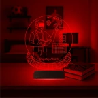 Metaverse Bilgisayar Yazılımcı Kişiye Özel 3D Lamba - Masa Gece Lambası