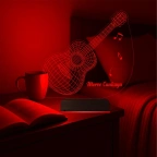 Gitar Gitarist Müzisyen Hediyesi Kişiye Özel 3D Lamba - Masa Gece Lambası